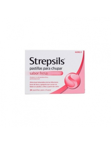 Strepsils Fresa 24 Pastillas                 