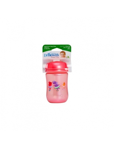Dr Browns Vaso Con Pajita +12meses Rosa   