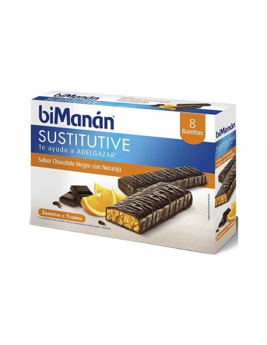 Bimanan Chocolate Naranja 8 Barritas         