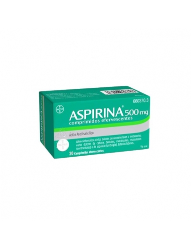 Aspirina 500mg Comprimidos Efervescentes 20uds Efp            