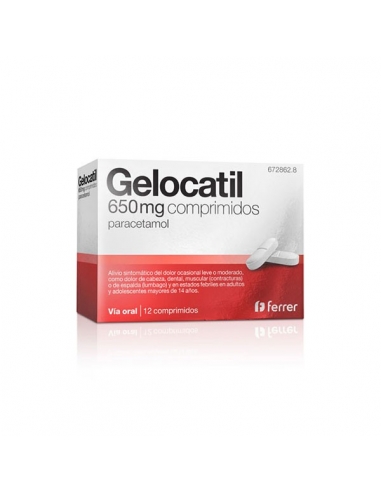 Gelocatil 650mg 12 Comprimidos                     