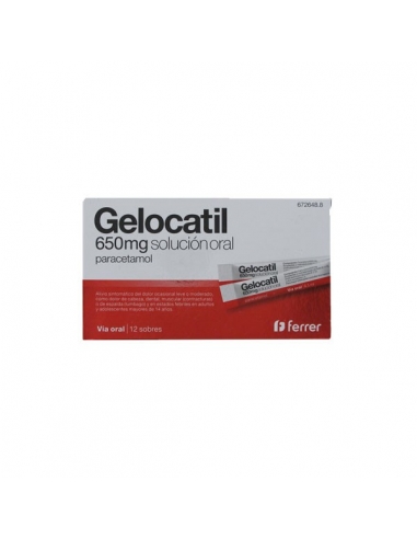 Gelocatil Solución Oral Liquido 650mg 12 Sobres     