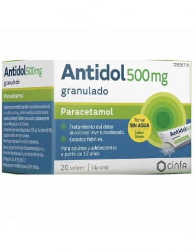 Antidol 500 Mg 20 Sobres Granulado