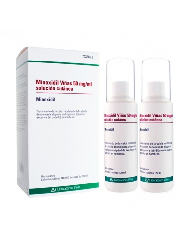 Minoxidil Viñas 5% Solución 2x120ml